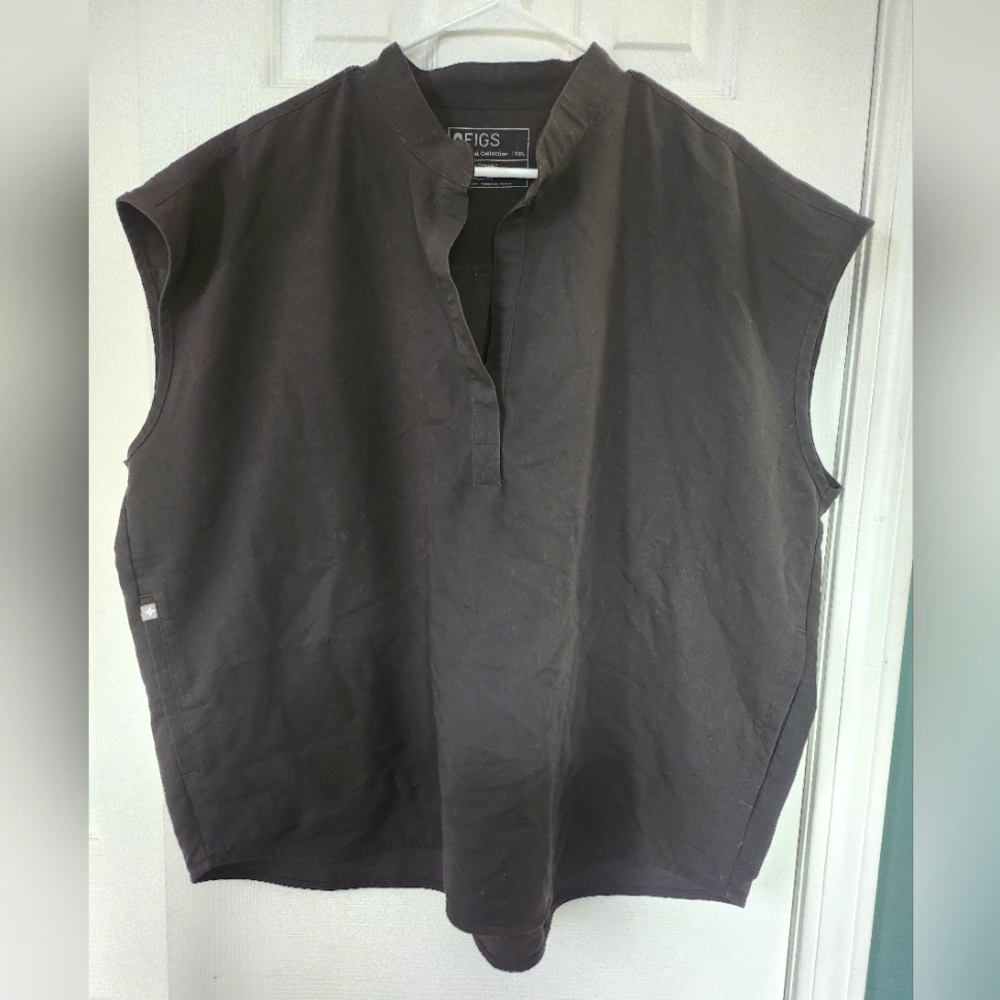 Figs Scrub Top Rafaela in Black - Size XXL